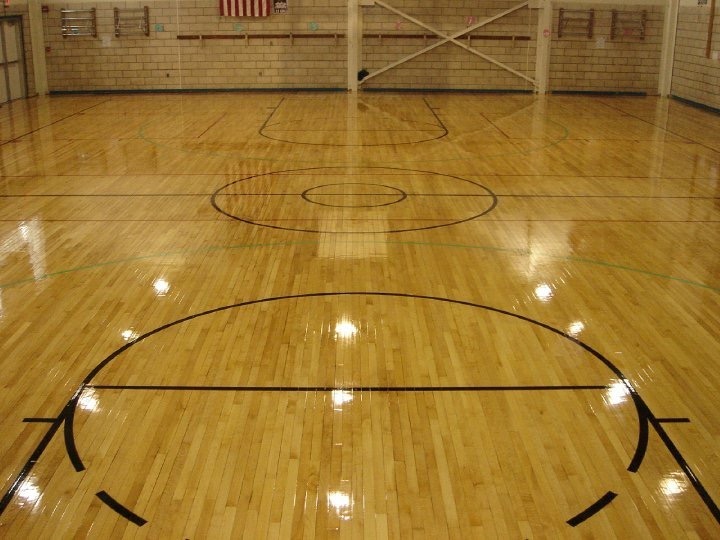 Basketball court wood floor coating